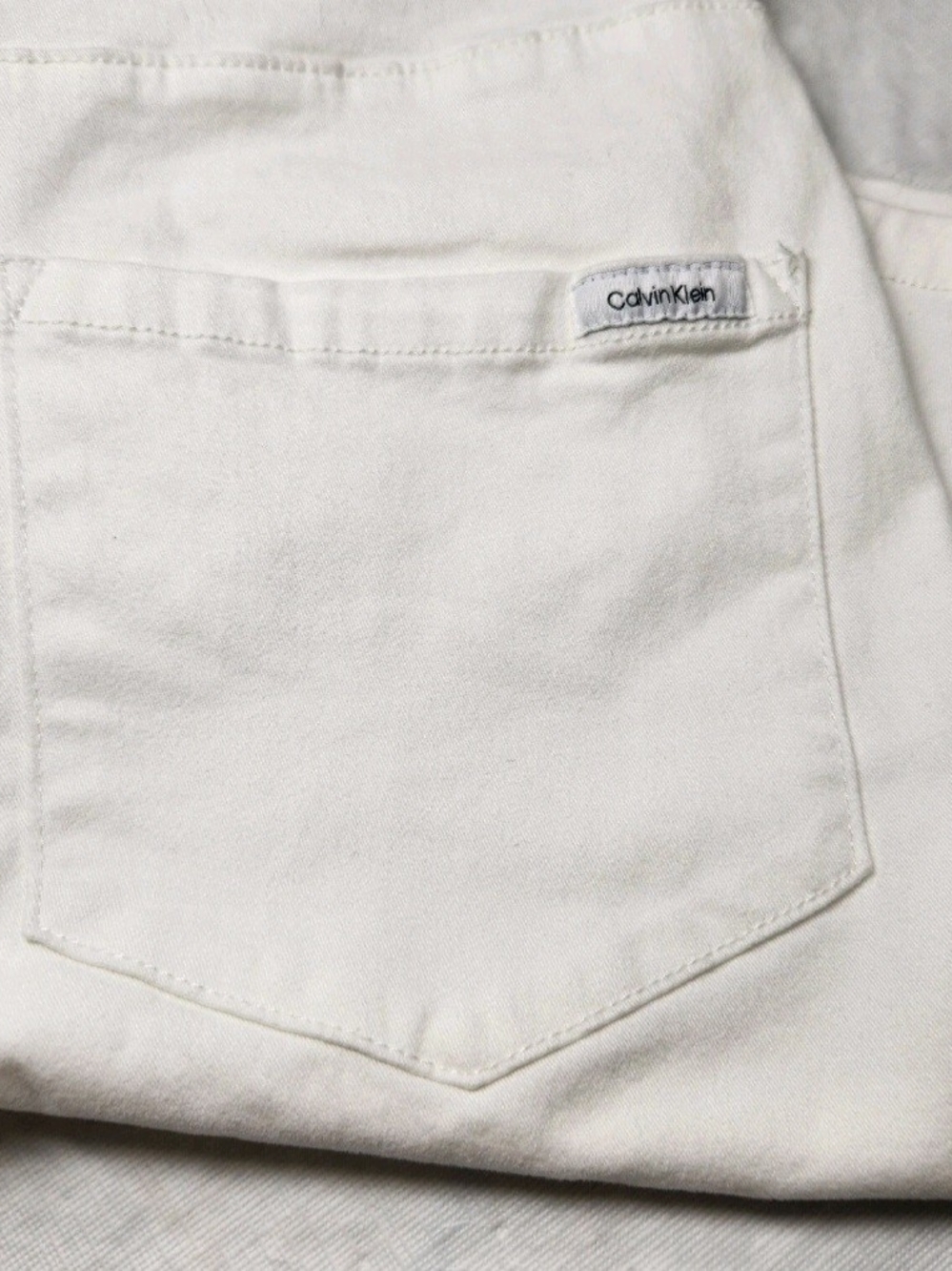 Calvin Klein Womens Plus Size 16  White Denim Shorts Modern Essentials NWT 03 - Picture 5 of 11